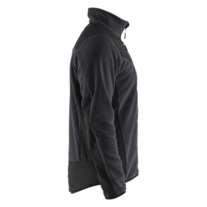 Giacca in maglia, Blaklader, 5942, colore nero, Collo alto, tessuto pile tridimensionale spazzolato, rinforzata softshell